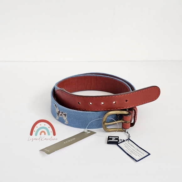 New! Smathers & Branson x J. Crew Dog Needlepoint Belt - Picture 4 of 14